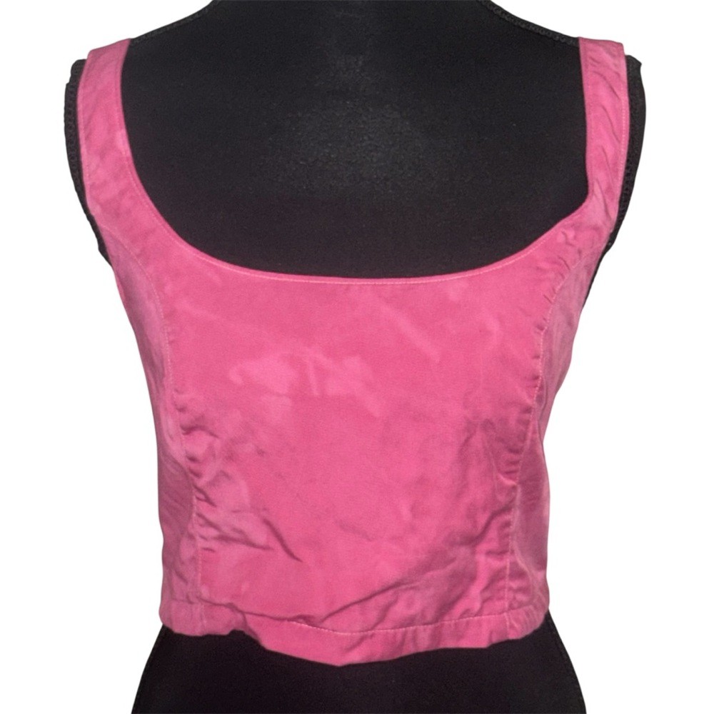 Abercrombie & Fitch Medium Cropped Pink Corset Top